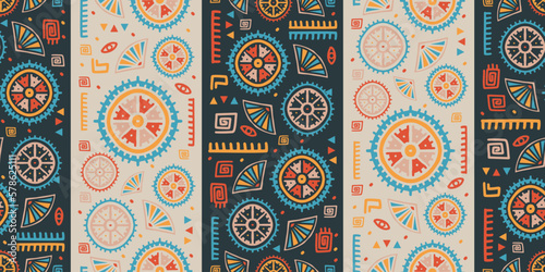 Landscape decorative ethnic...