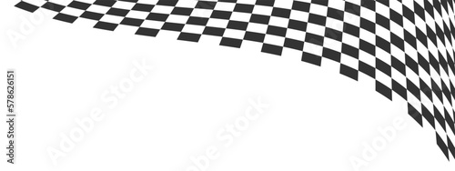 Slika na platnu Wavy race flag or chessboard texture