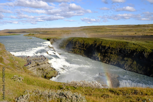 waterfall iceland rainbow