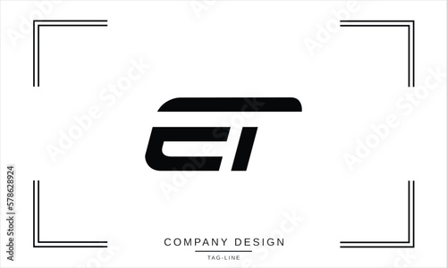 ET, TE, Abstract Letters Logo Monogram
