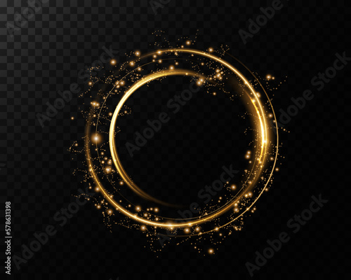 Portal and frame, abstract light lines of movement and speed. light ellipse. Glitter Galaxy. Glowing podium. Space tunnel. Light everyday glowing effect. semicircular wave, light vortex wake. 
