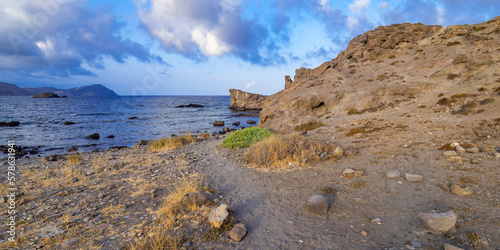 Cala Palo, Los Escullos, Cabo de Gata-Níjar Natural Park, UNESCO Biosphere Reserve, Hot Desert Climate Region, Almería, Andalucía, Spain, Europe