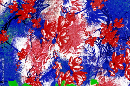 Various types of fabrics and textile products used as a base and background.