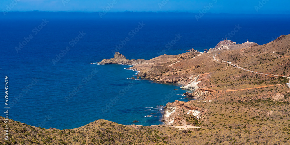 Morrón de Punta Baja, Cabo de Gata-Níjar Natural Park, UNESCO Biosphere Reserve, Hot Desert Climate Region, Almería, Andalucía, Spain, Europe
