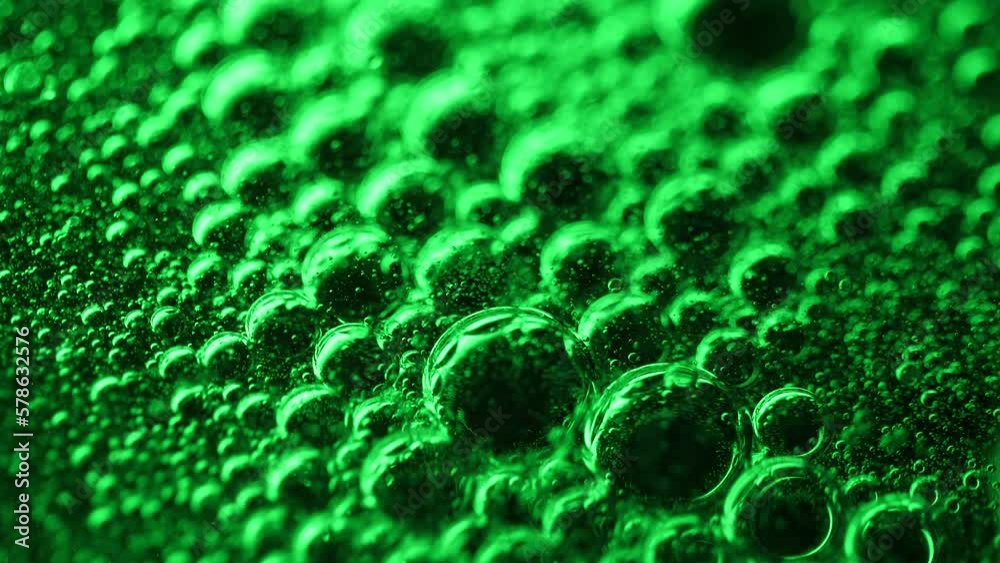 Science or Art Abstract Macro Background with Green Bubbles Science or Art Abstract Macro Background with Green Bubbles