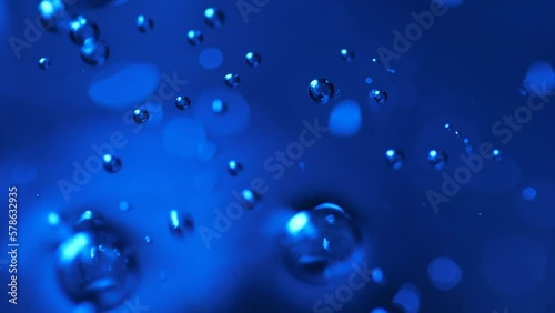 Wallpaper Mural Blue abstract bubbles rising in liquid Torontodigital.ca