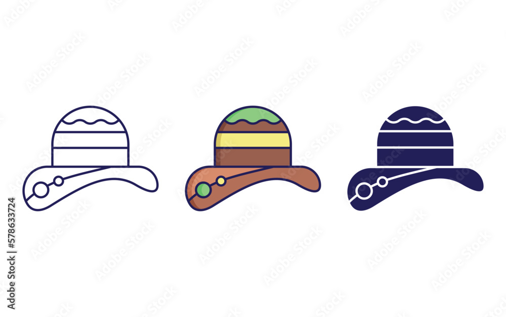 Fototapeta premium Hat vector icon