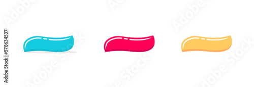 Gel cream lotion cosmetic element vector graphic or creme paste liquid bubble drop isolated on white illustration flat cartoon image