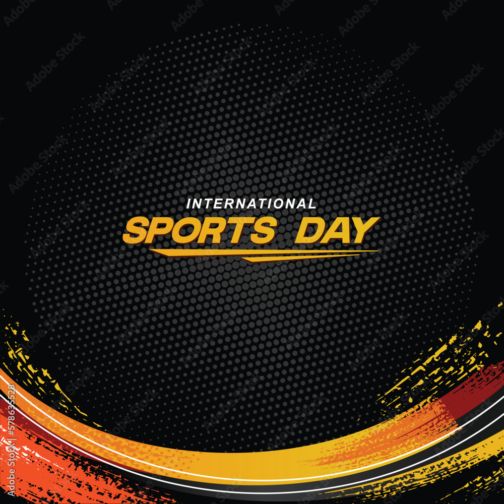 Sports Background Vector. International Sports Day Illustration