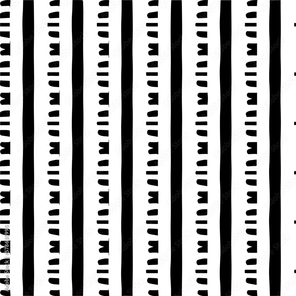  Seamless pattern with  abstract shapes. Black and white geometric  wallpaper. Repeating pattern for decor, textile and fabric.Abstraction art.