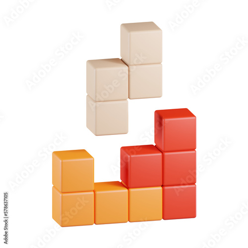 Tetris Game 3D Icon