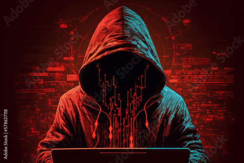 Offensive security hacking and penetration testing conceptual illustration Fototapeta