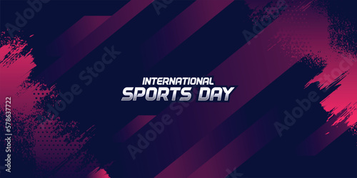 Sports Background Vector. International Sports Day Illustration, Graphic Design for the decoration of gift certificates, banners, and flyer