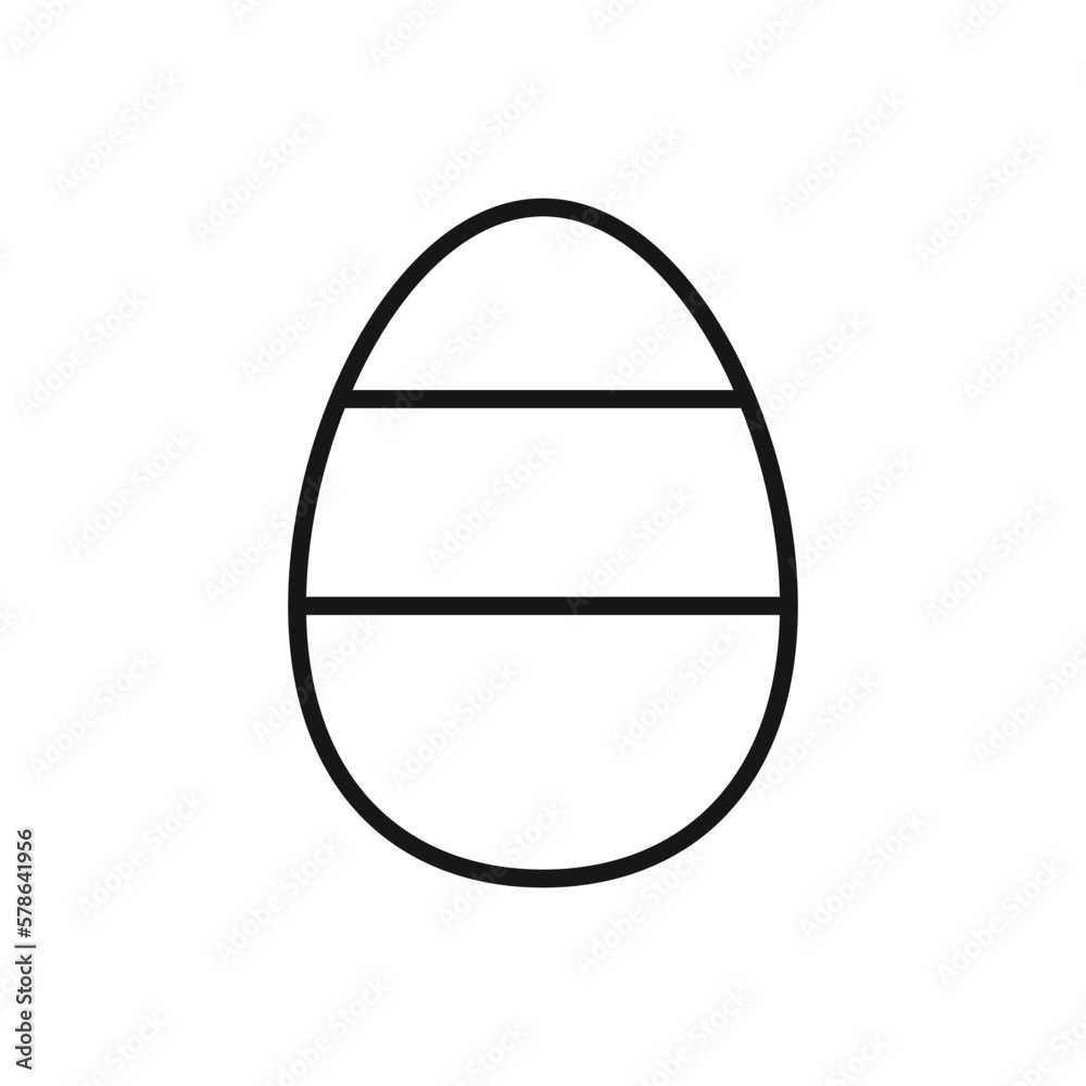 Editable Icon of Easter Egg, Vector illustration isolated on white background. using for Presentation, website or mobile app Editable Icon of Easter Egg, Vector illustration isolated on white background. using for Presentation, website or mobile app