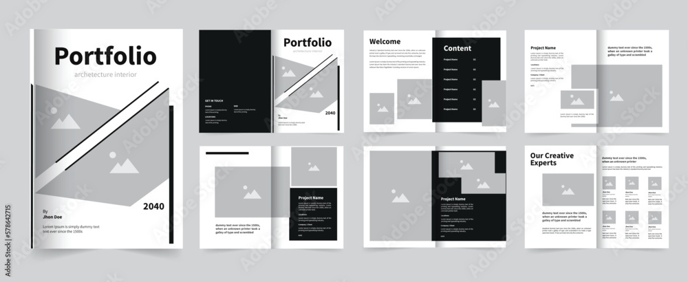 portfolio design, architecture portfolio template