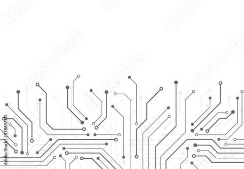 Abstract background with technology circuit board texture. Electronic motherboard illustration. Communication and engineering concept. Vector illustration