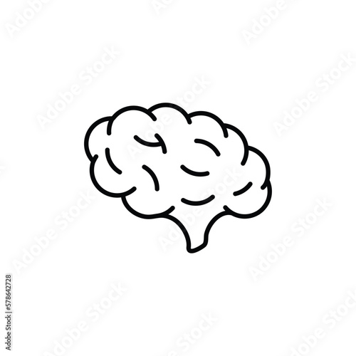 Brain medical isolated on white background. Minimal design. Vector illustration