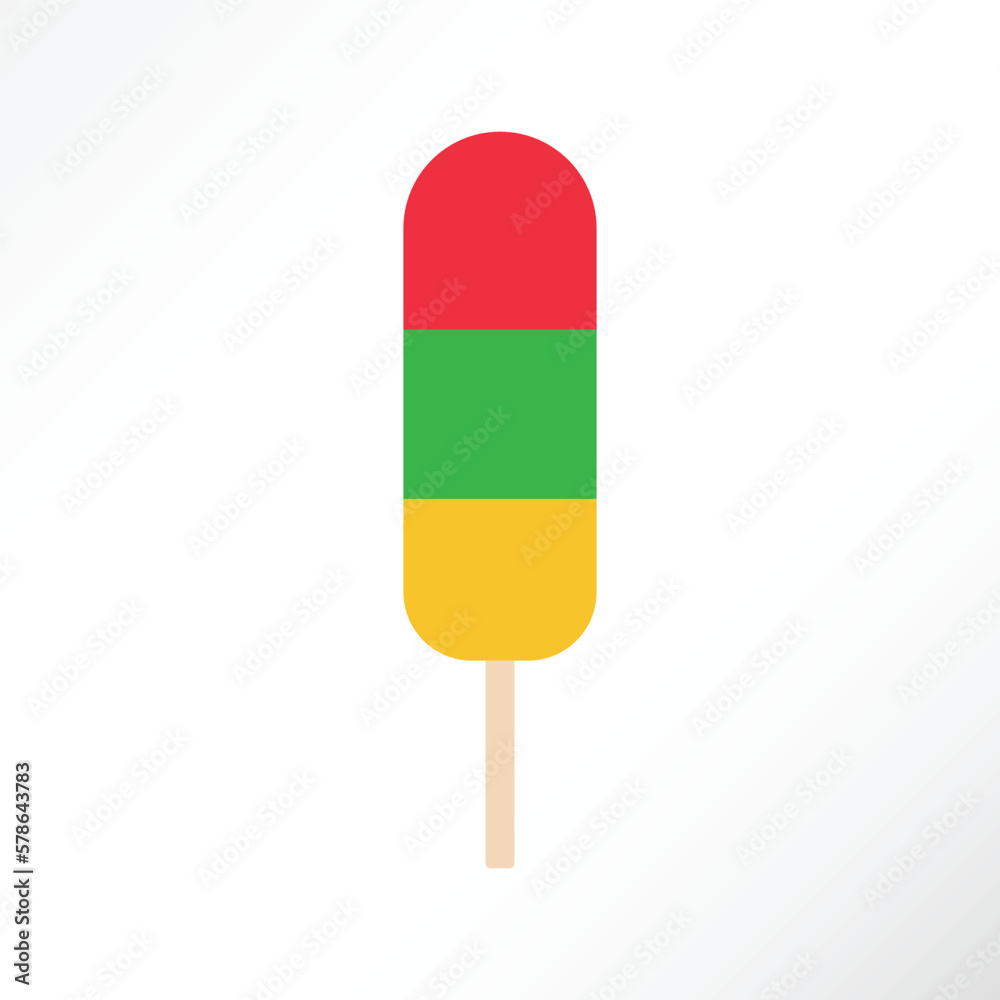 Minimalist and cute vector design of an ice cream. Minimalist and cute vector design of an ice cream.