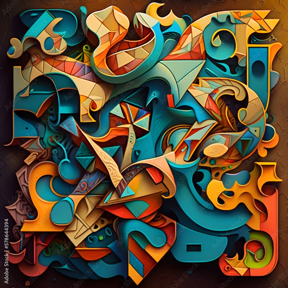 An abstract illustration inspired by puzzles - Artwork 19