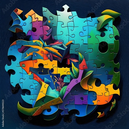 An abstract illustration inspired by puzzles - Artwork 42