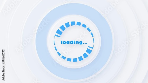 Loading lettering - Neumorphism Logo Reveal - animated relief structure graphic background