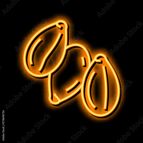 sesame seed neon glow icon illustration