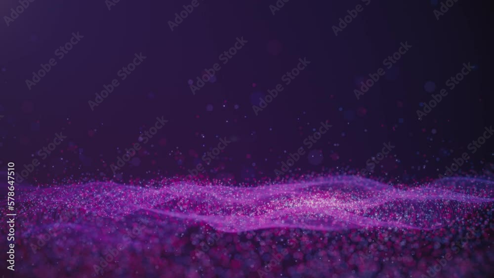 Sparkling purple and pink glitter particles with a waving animation.
Abstract Seamless loop background with bokeh effect. Ultra HD 4K 3840x2160 animation.