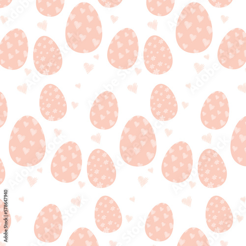 simple easter pattern with eggs, happy easter, springtime