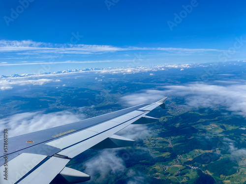 View from airplane window