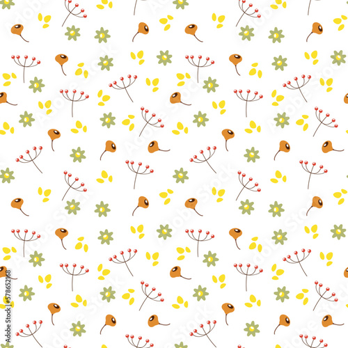 Seamless pattern summer flowers