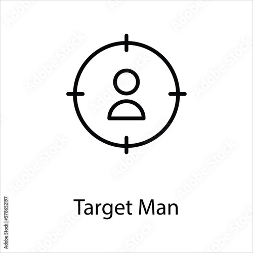 Target Man icon vector stock