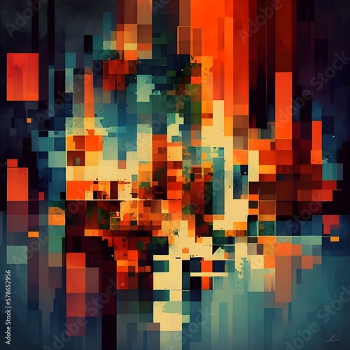 An abstract illustration inspired by pixels - Artwork 76