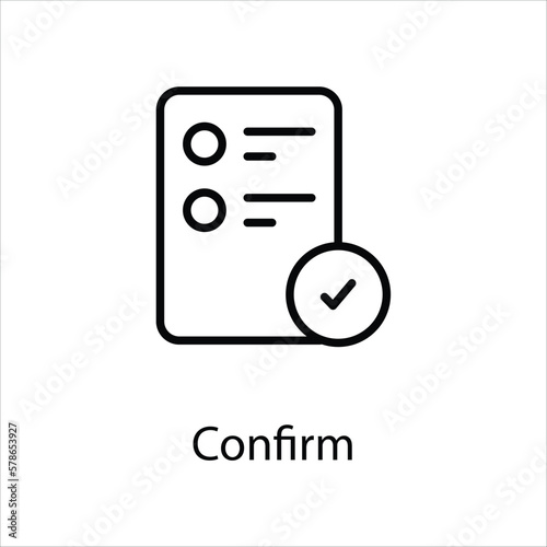 Confirm icon vector stock