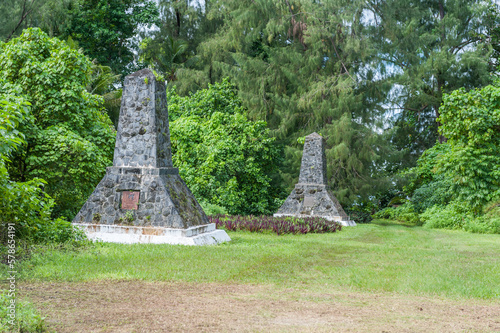War Memorial in Peleliu Island. 81st Infantry Devision. Wild Cats Never Quit. Micronesia photo