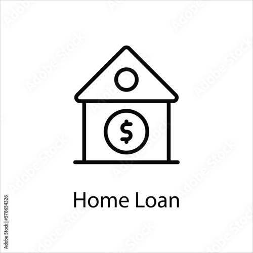 Home Loan icon vector stock