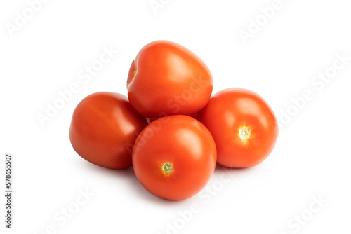 tomato is red isolated on a white background.
