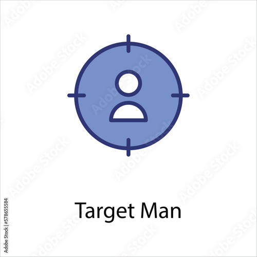 Target Man icon vector stock
