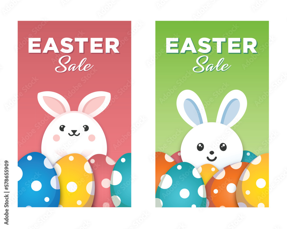 Pure vector files, you can resize them without losing quality! Two cute Easter sale templates. You can use them on your social media profile, on your website, as an Easter flyer, invitation or poster. Pure vector files, you can resize them without losing quality! Two cute Easter sale templates. You can use them on your social media profile, on your website, as an Easter flyer, invitation or poster.