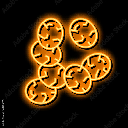 millet seed neon glow icon illustration