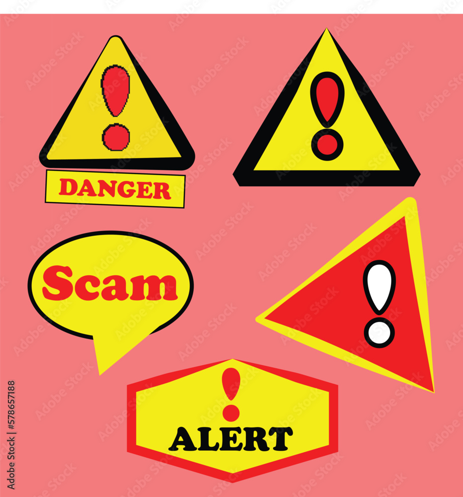 set of warning signs for web Warning Enter at Your Own Risk, Exploring