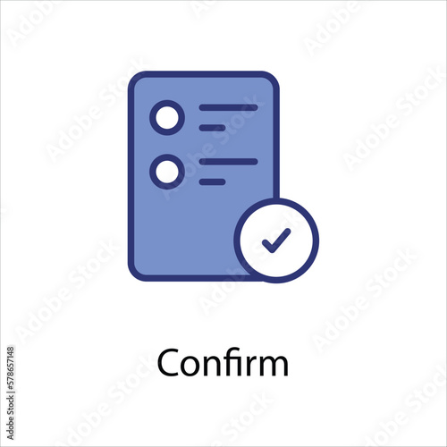 Confirm icon vector stock