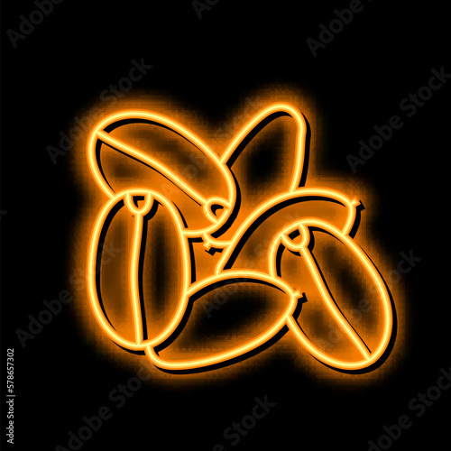 spelt seed neon glow icon illustration