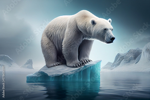 Billede på lærred Climate Change and its Impact on Arctic Wildlife