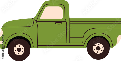 truck in flat style isolated vector