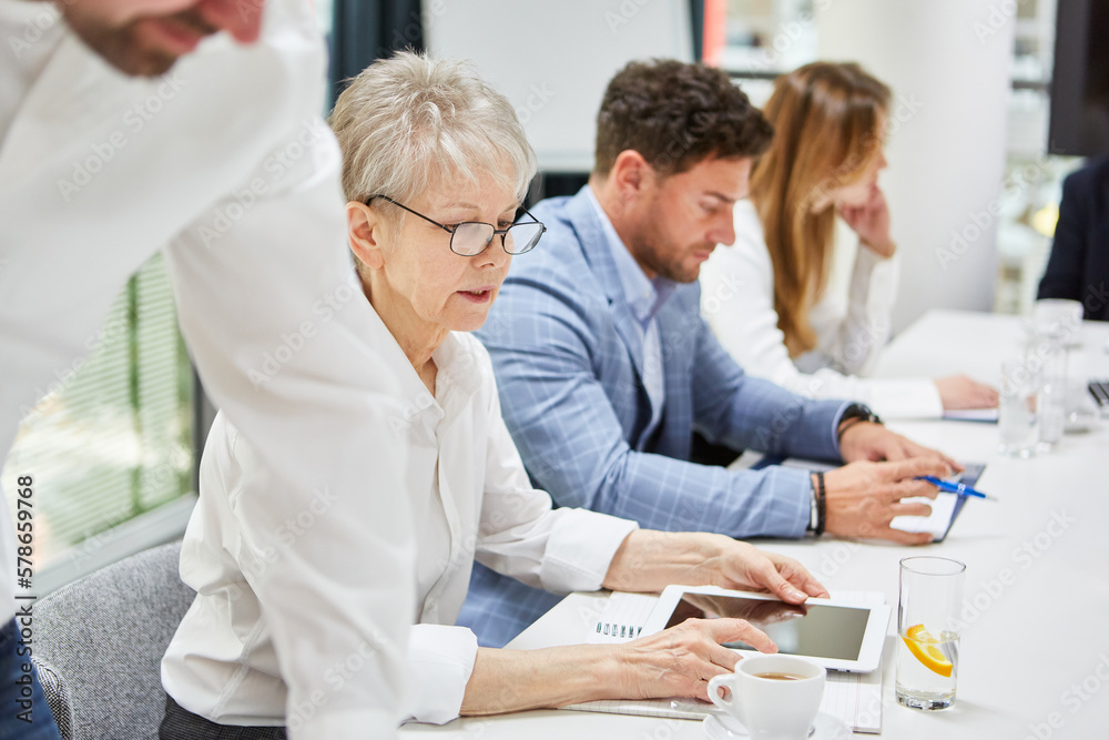 Business people at the conference table in a meeting