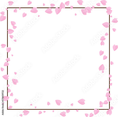 Wallpaper Mural cherry petal frame Torontodigital.ca