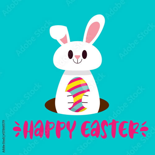 Happy Easter. Colorful patt...