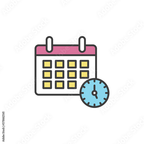 Schedule Planning icon vector stock