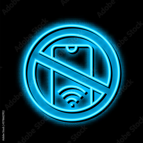 internet online app addiction neon glow icon illustration