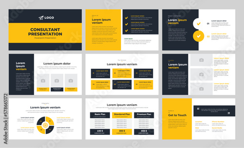Modern business PowerPoint presentation slides layout . Use for business keynote presentation background, brochure design, website slider, business proposal. project proposal.